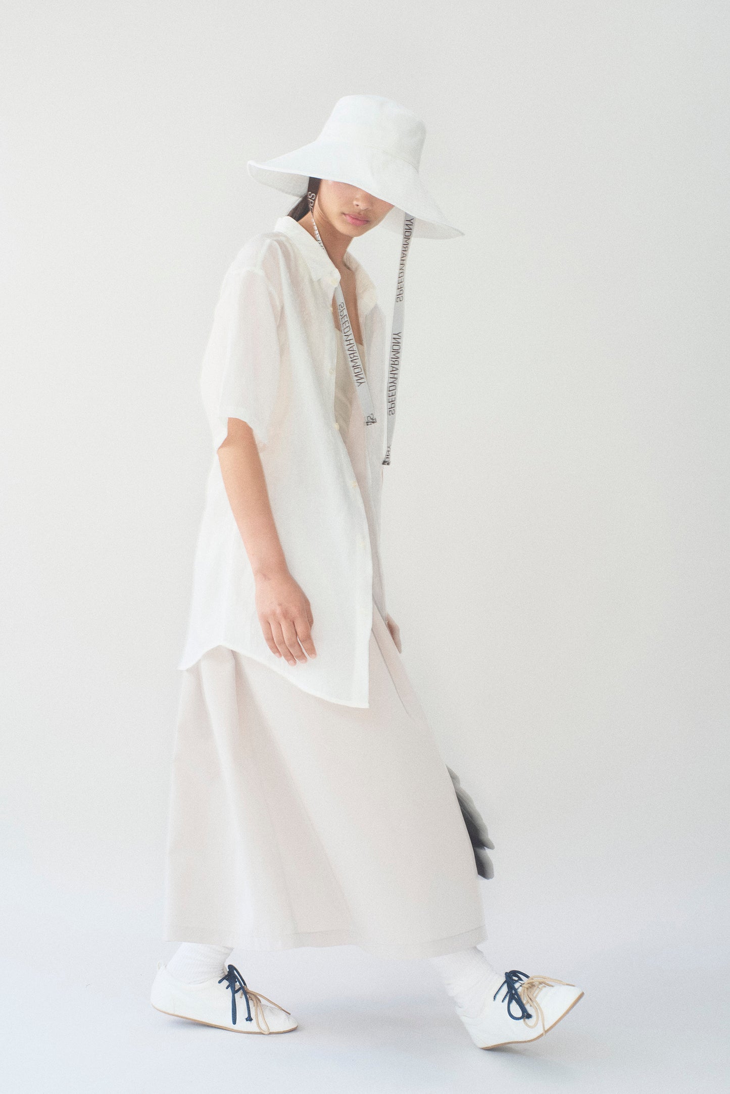 Pleated midi skirt