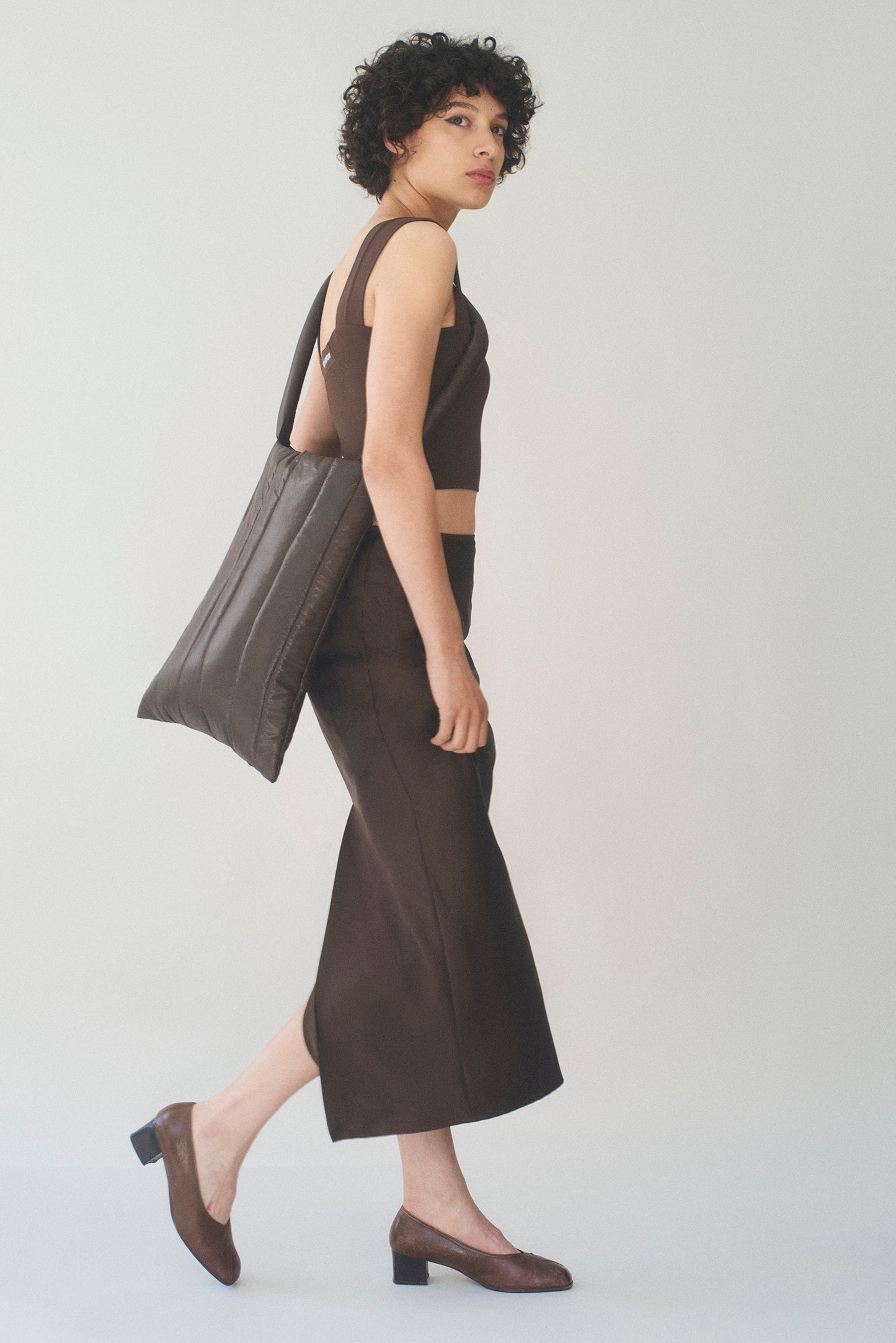 Silky maxi skirt