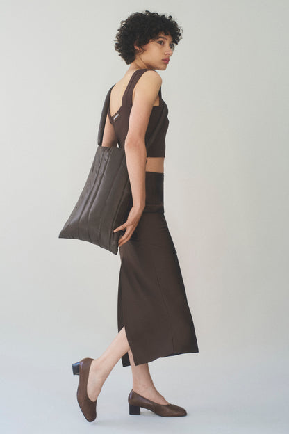 Midi sliky skirt