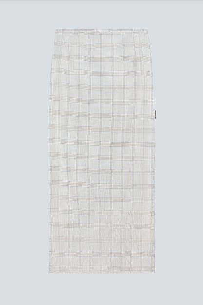 Checkered maxi skirt